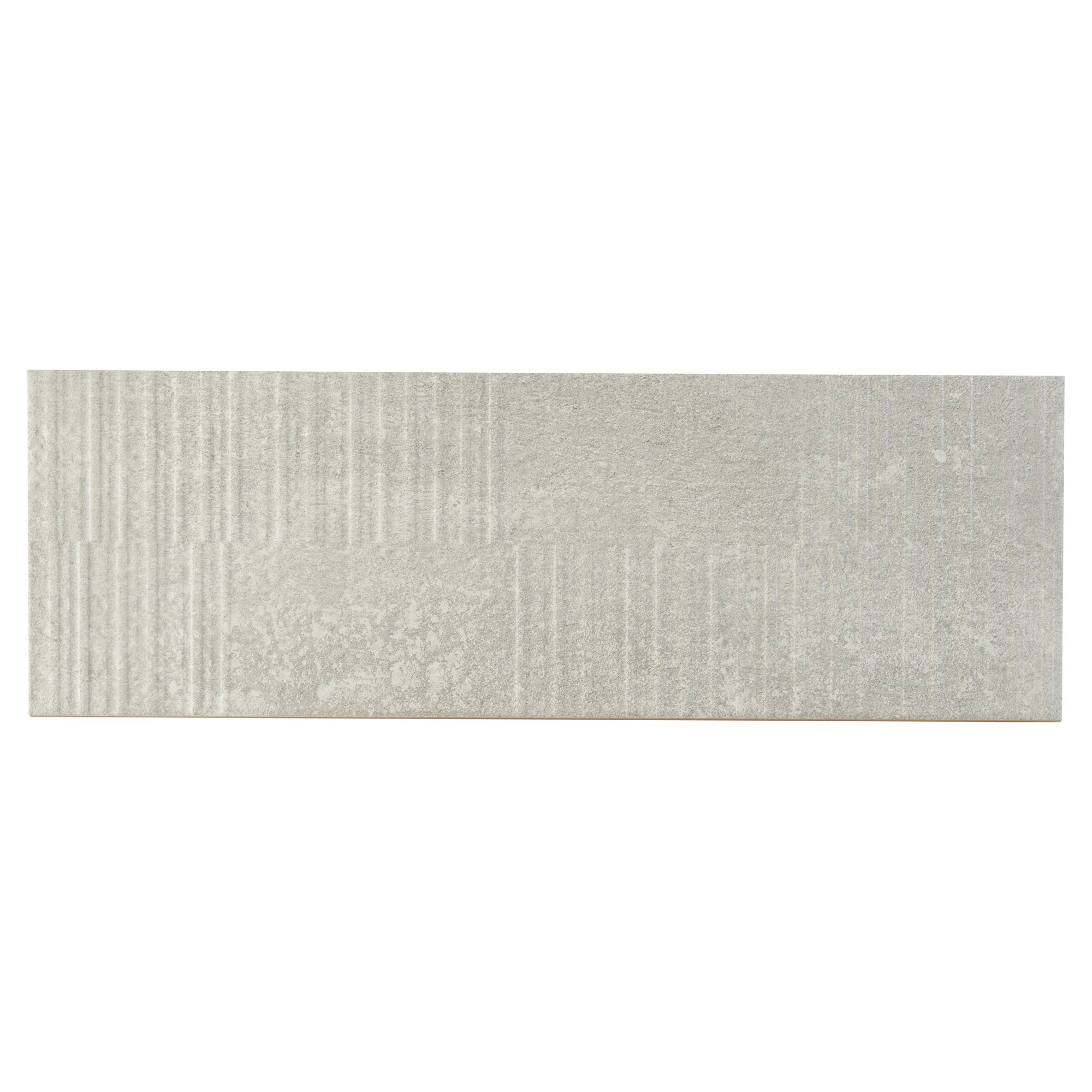 Colours Metal ID Grey Matt Linear Concrete effect Porcelain Indoor Wall Tile Sample