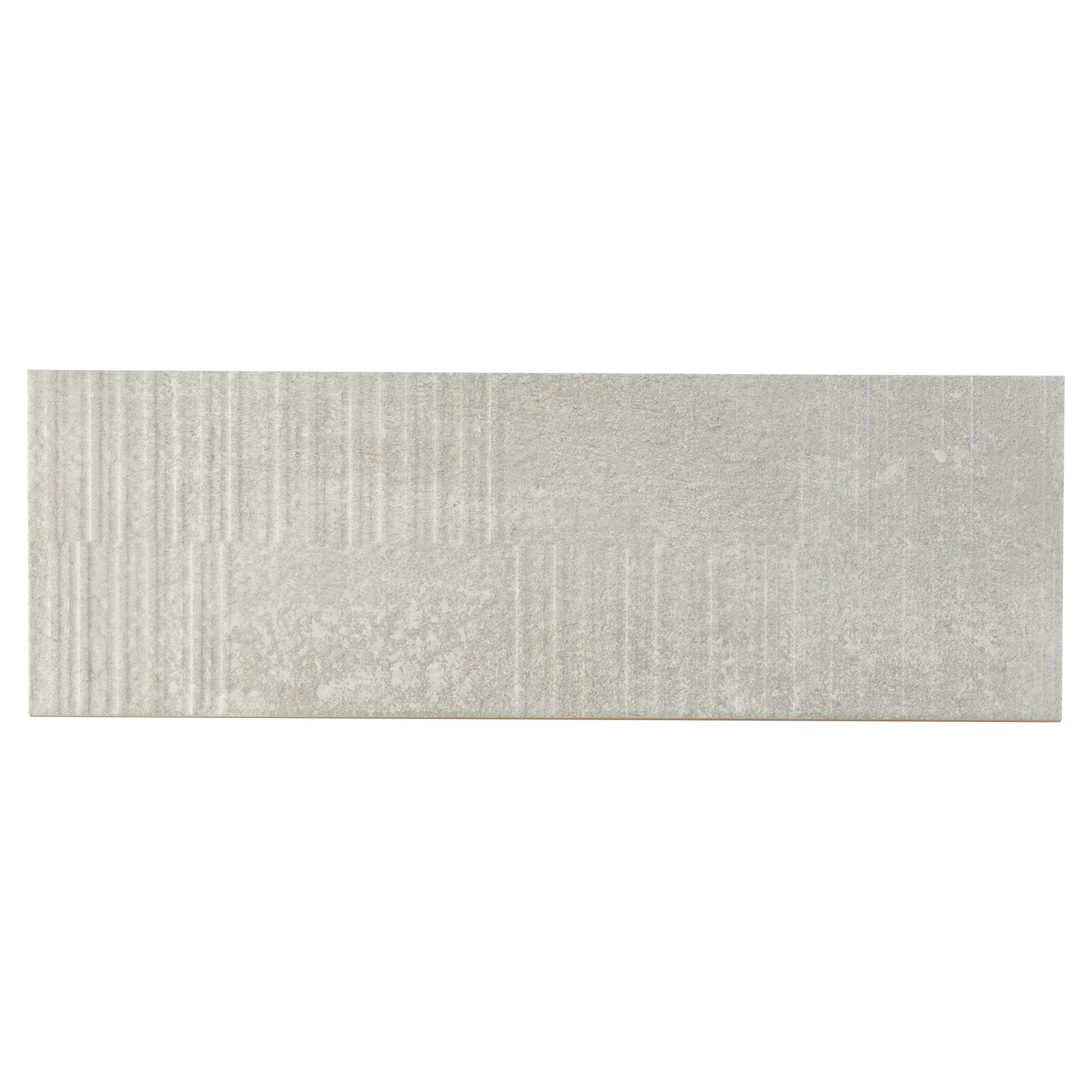 Colours Metal ID Grey Matt Linear Concrete effect Porcelain Wall Tile Sample