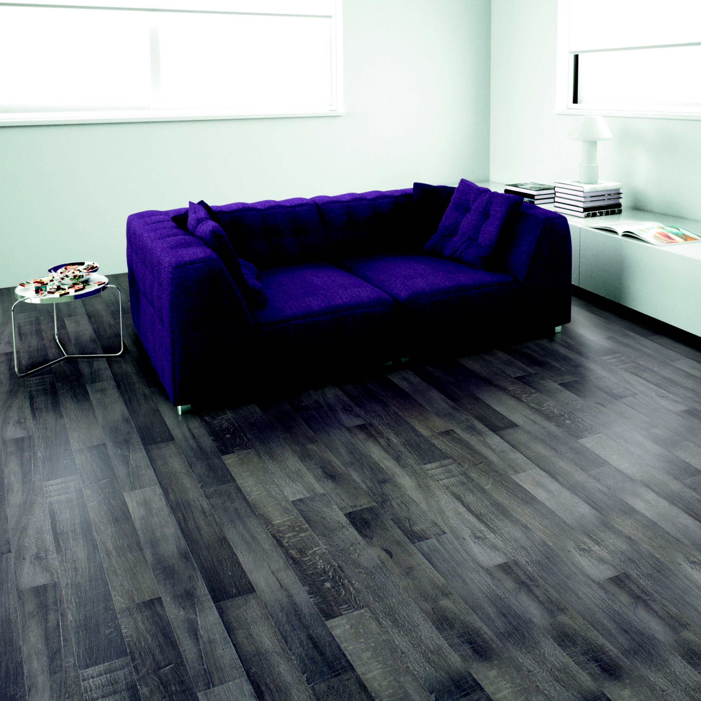 Colours Milazzo Grey Oak effect Vinyl flooring