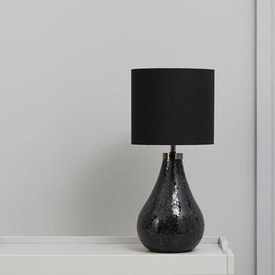 Black table best sale lamp base