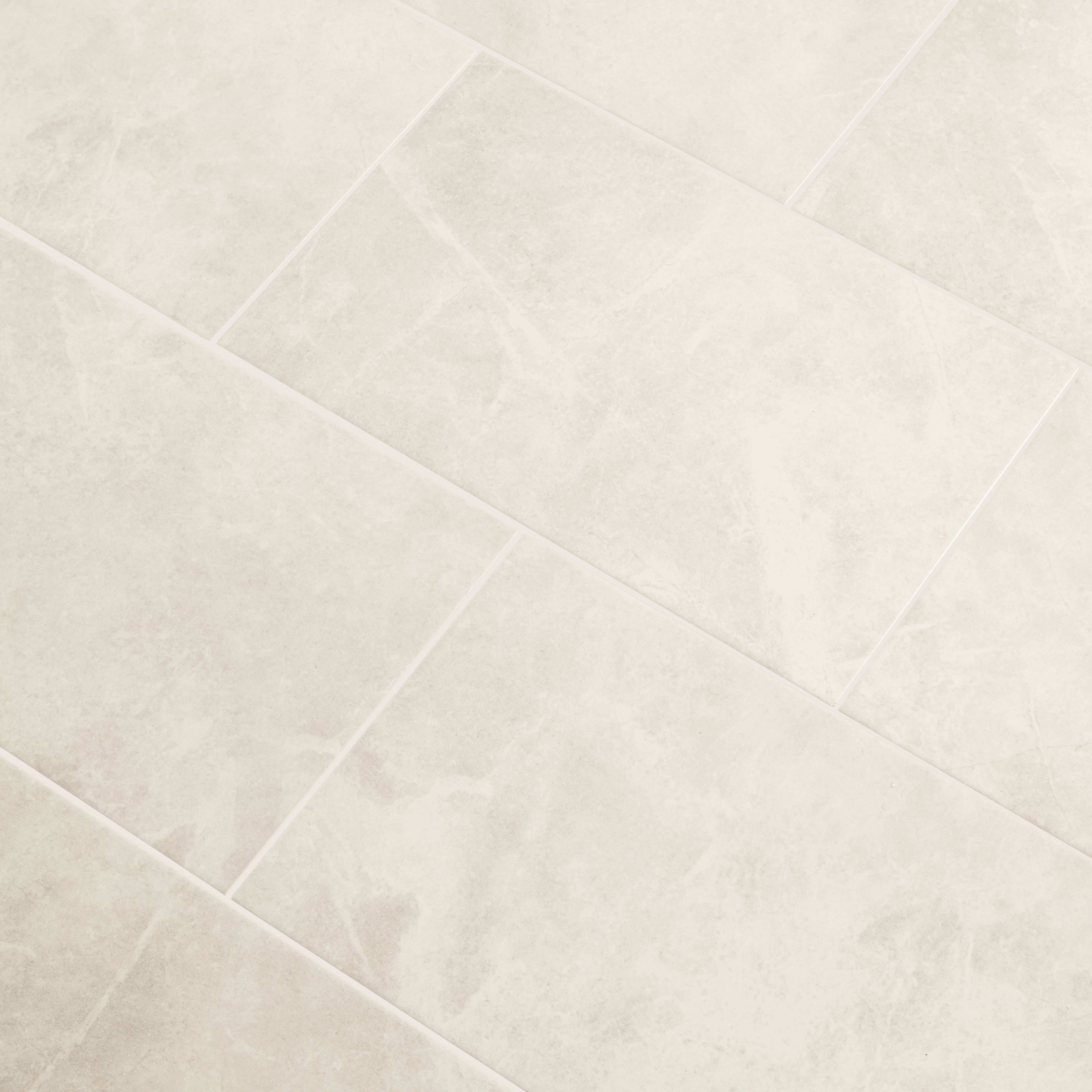 Colours Minerva Silver Gloss Marble effect Ceramic Indoor Wall Tile
