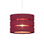 Colours Mini Trio Crimson red Classic Light shade (D)28cm