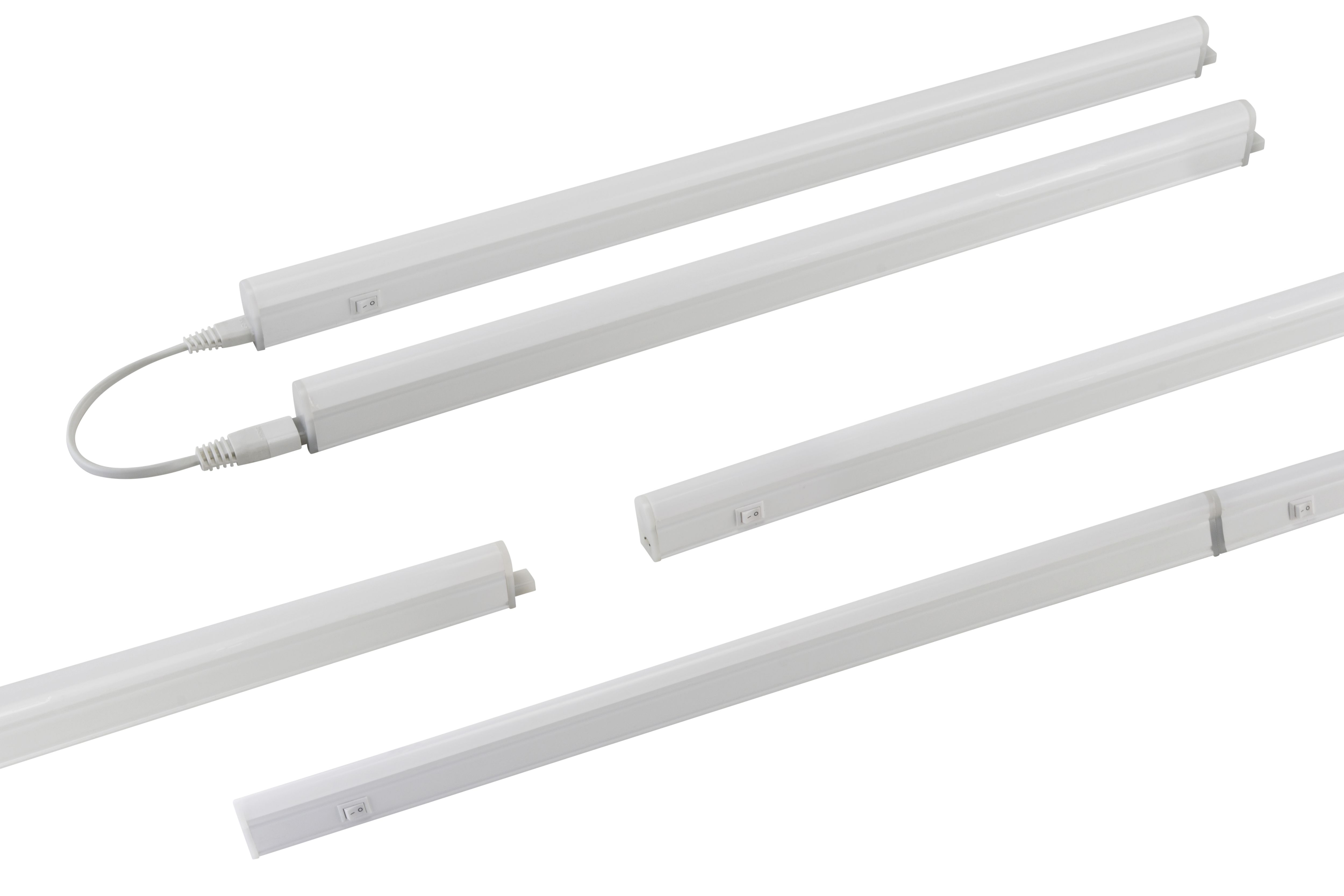 Colours Minidoka White Mains-powered LED Neutral white Under cabinet light IP20 (L)562mm (W)24mm