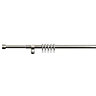 Colours Misty Stainless steel effect Extendable Curtain pole, (L)1200mm-2100mm