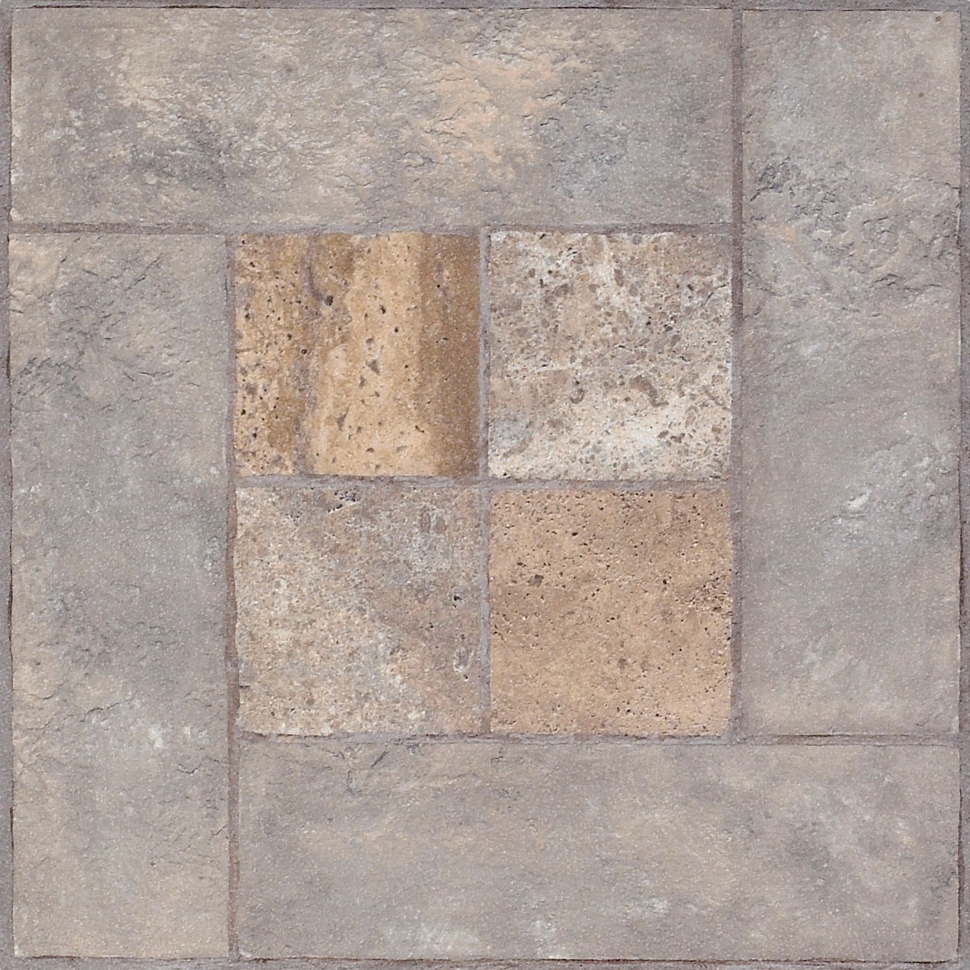 Colours Mysticalis Beige Stone effect Self adhesive Vinyl tile, 0.56m²