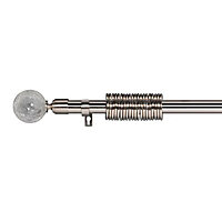 Colours Nara Stainless steel effect Extendable Curtain pole, (L)1700mm-3000mm