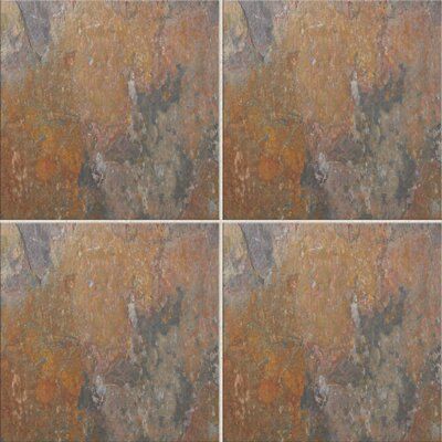Colours Natural sheera Slate Matt Patterned Stone effect Slate Wall & floor Tile Sample
