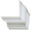 Colours Nayak Traditional Fluted profile Polystyrene Internal & external Coving corner (L)180mm (W)110mm, Pack of 2