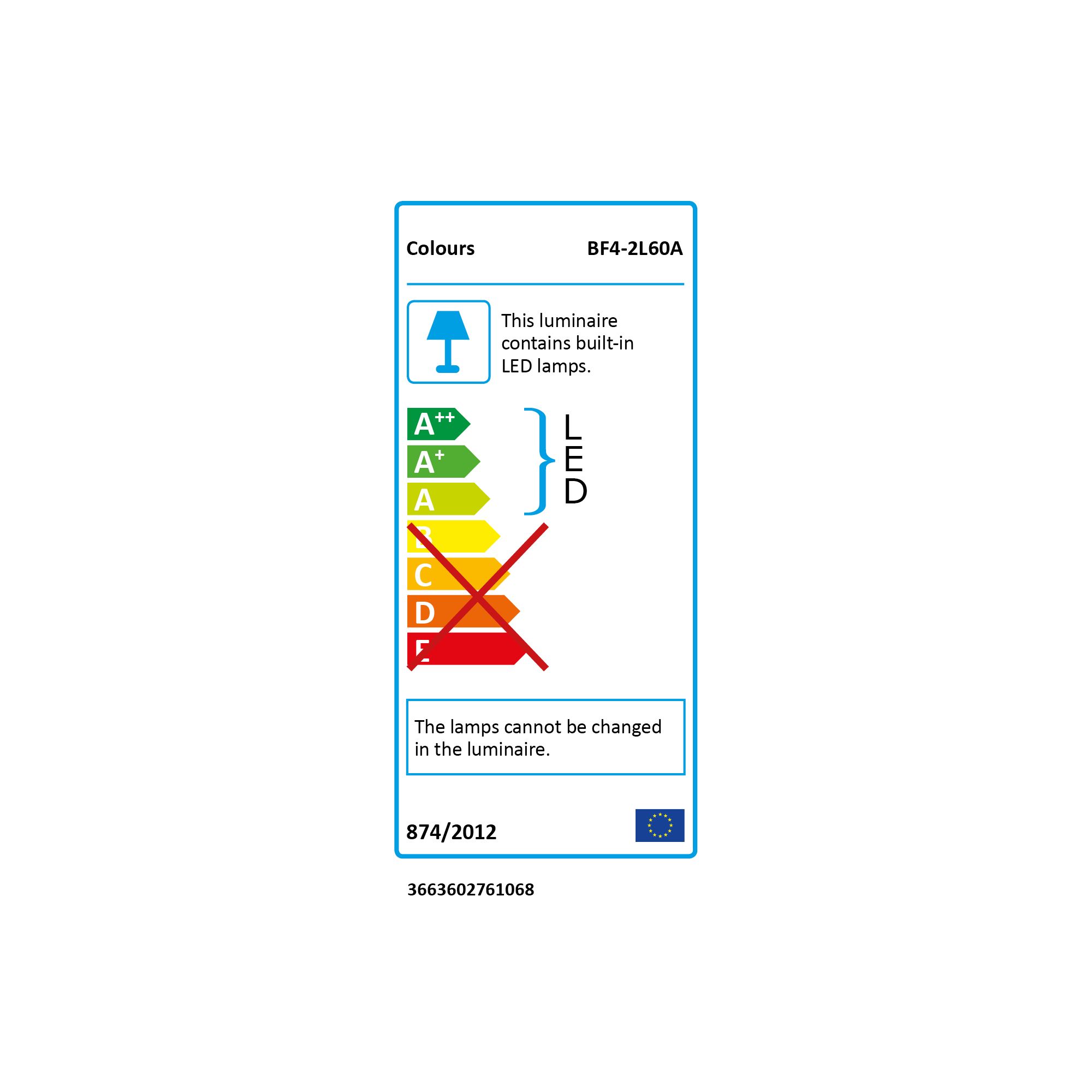 Colours Neche Grey LED Batten strip light 22W 2160lm (L)0.63m - 4