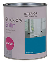 Colours Neptune Satin Metal & wood paint, 0.75L