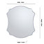 Colours Nerio Clear Scalloped Frameless Unframed mirror (H)50cm (W)40cm