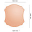Colours Nerio Tinted Copper effect Scalloped Frameless Unframed mirror (H)500mm (W)400mm