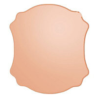 Colours Nerio Tinted Copper effect Scalloped Frameless Unframed mirror (H)500mm (W)400mm