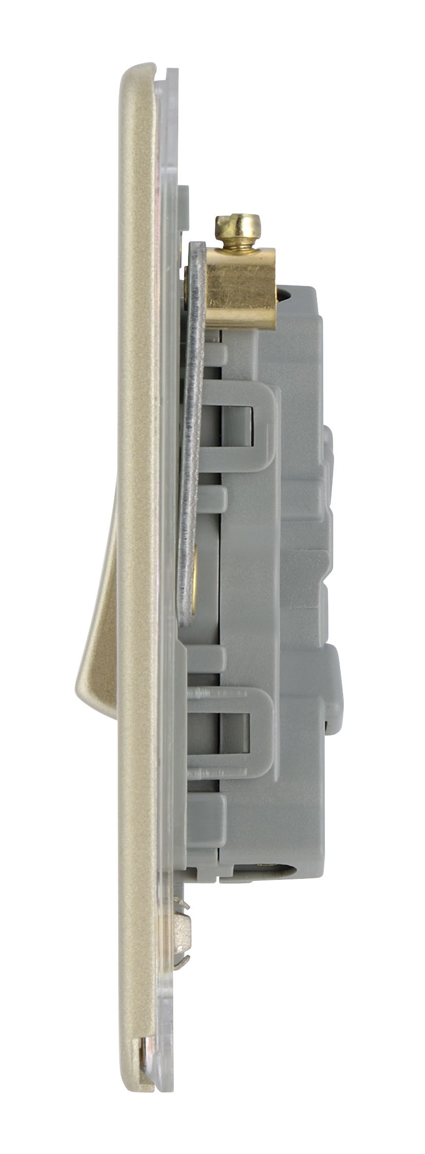 Colours Nickel 10A 2 way 3 gang Flat Light Screwless Switch