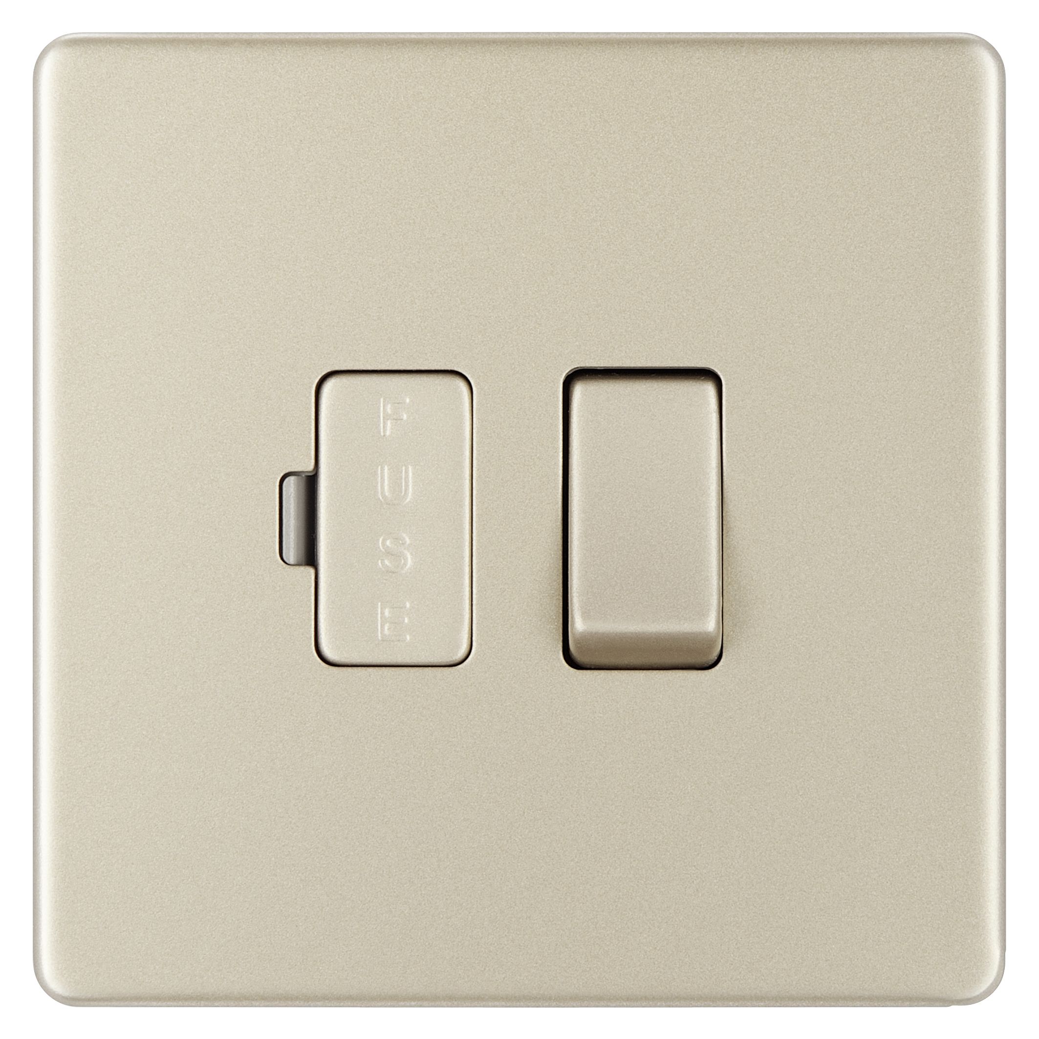 Colours Nickel 13A Flat profile Screwless Switched Fused connection unit