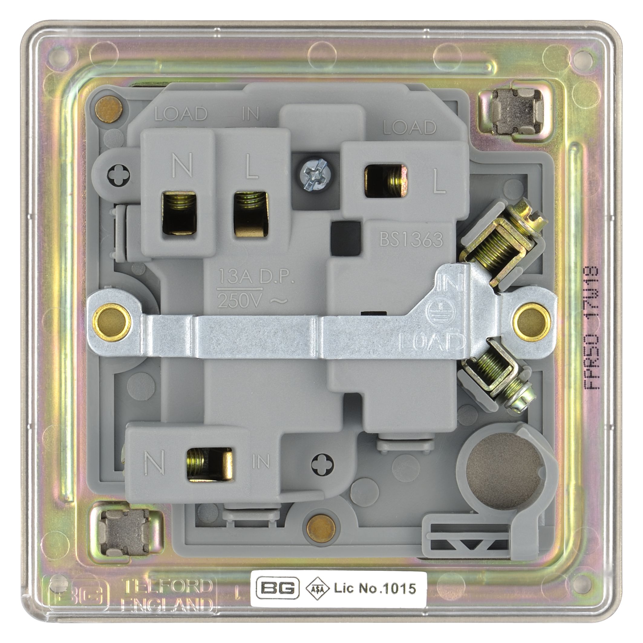 Colours Nickel 13A Flat profile Screwless Switched Fused connection unit