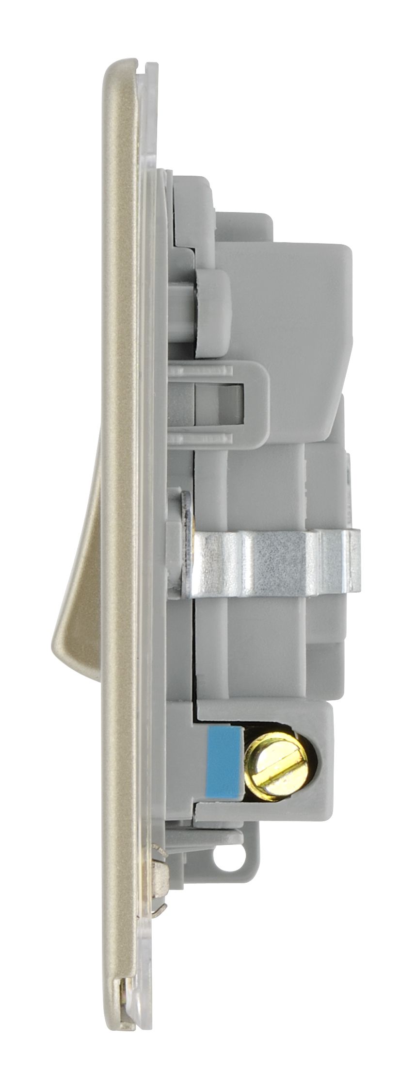 Colours Nickel 13A Flat profile Screwless Switched Fused connection unit