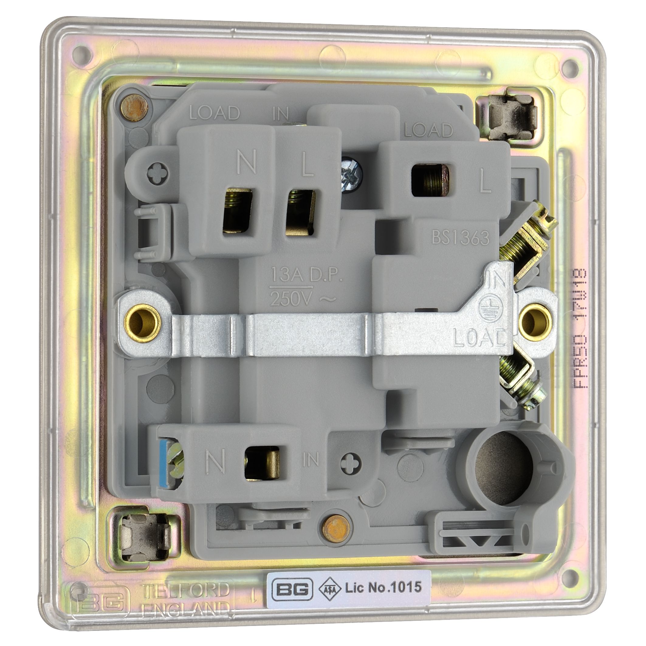 Colours Nickel 13A Flat profile Screwless Switched Fused connection unit