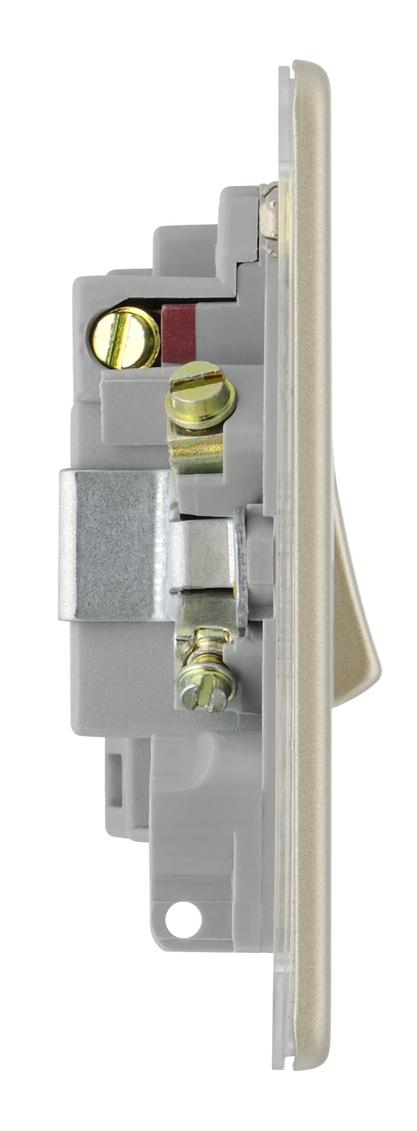Colours Nickel 13A Flat profile Screwless Switched Fused connection unit