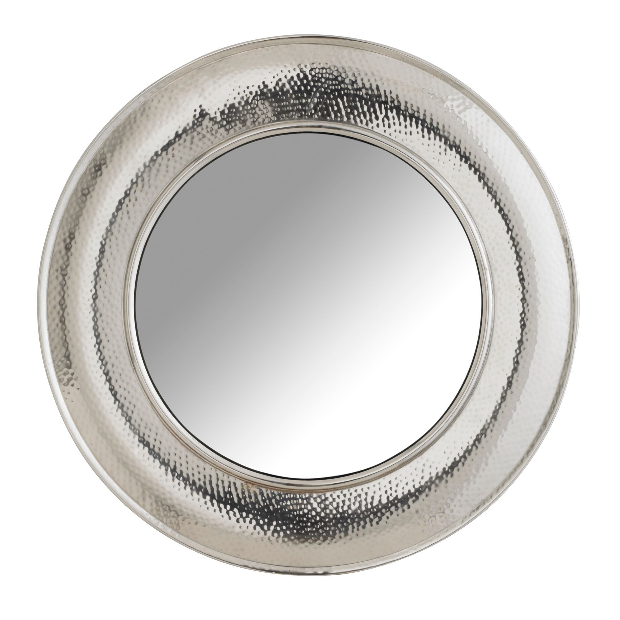 Colours Nickel effect Circular Framed Framed mirror DIY at B&Q