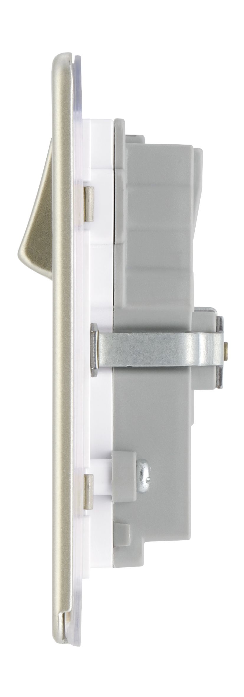 Colours Nickel effect Double USB socket, 2 x 2.1A USB
