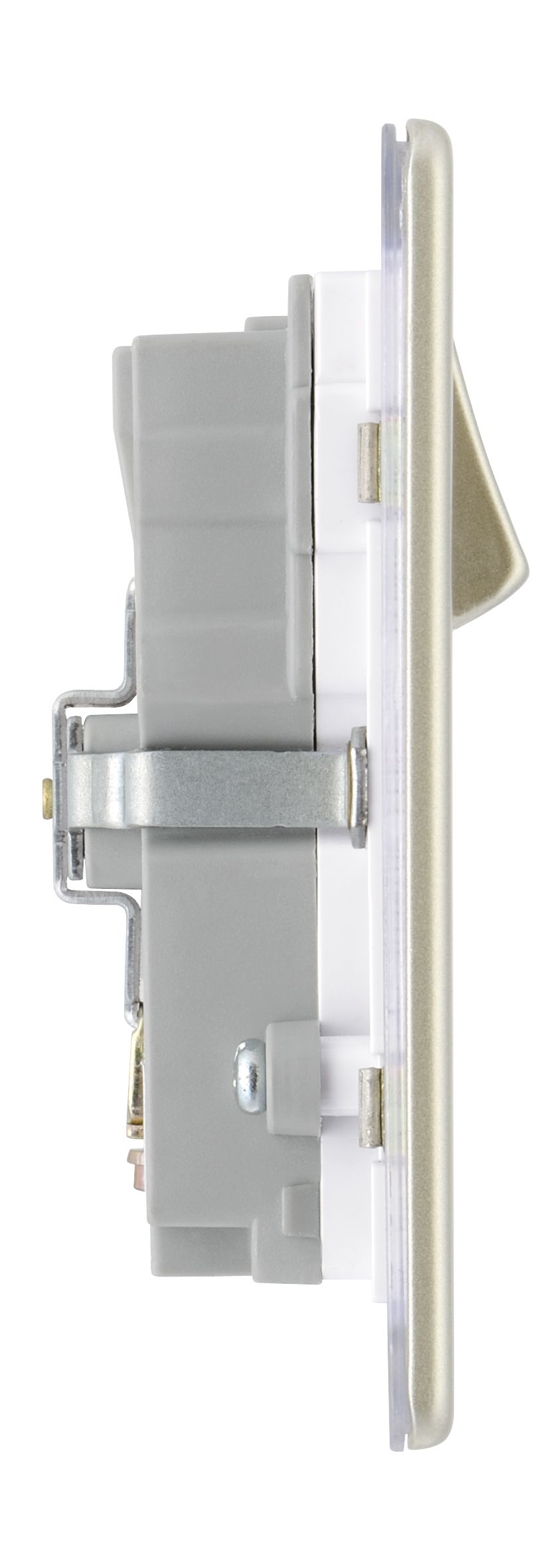 Colours Nickel effect Double USB socket, 2 x 2.1A USB