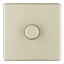 Colours Nickel Flat profile Single 2 way Screwless Dimmer switch