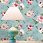 Colours Nina Duck egg & pink Floral Mica effect Smooth Wallpaper