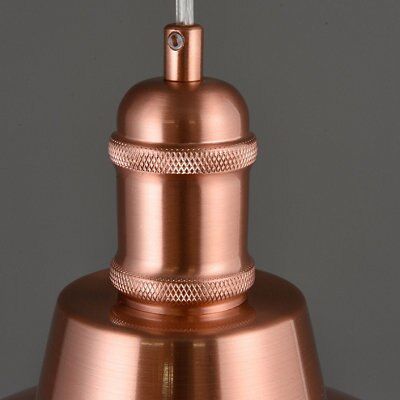 Colours Normann Pendant Brushed Steel Copper effect LED Ceiling light