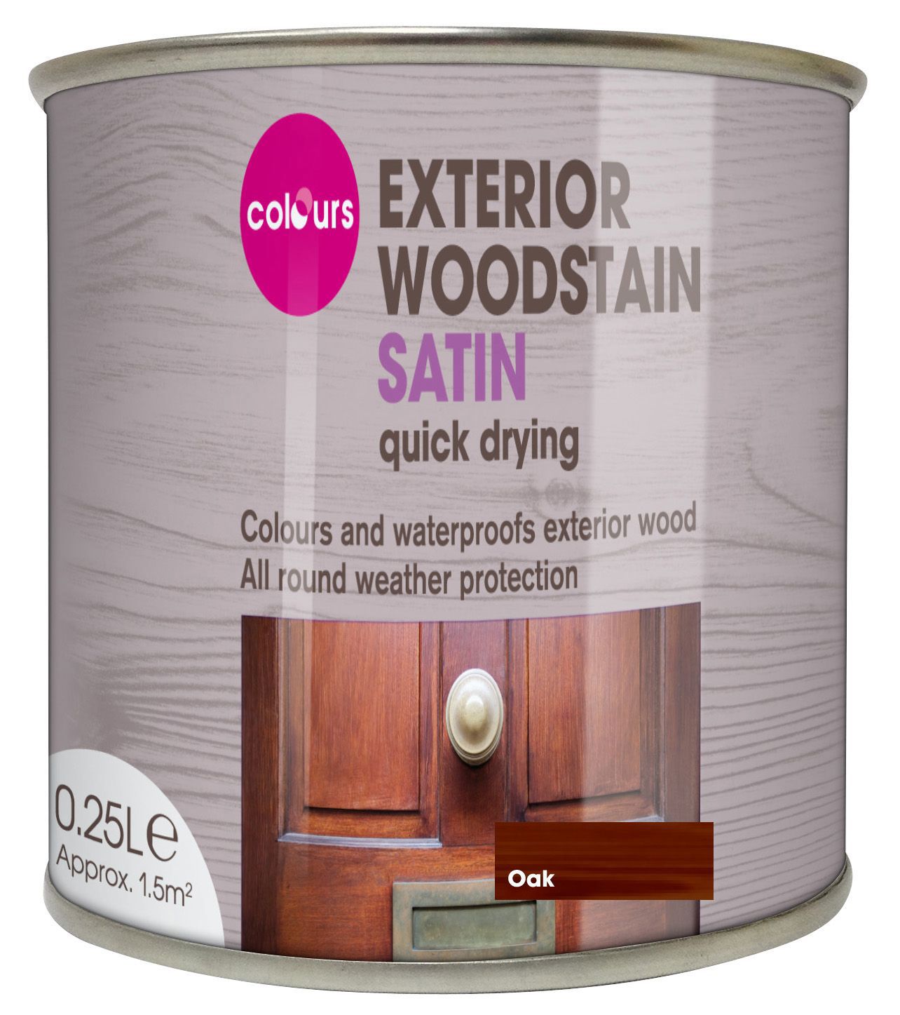 Colours Oak Satin Doors & windows Wood stain, 250ml