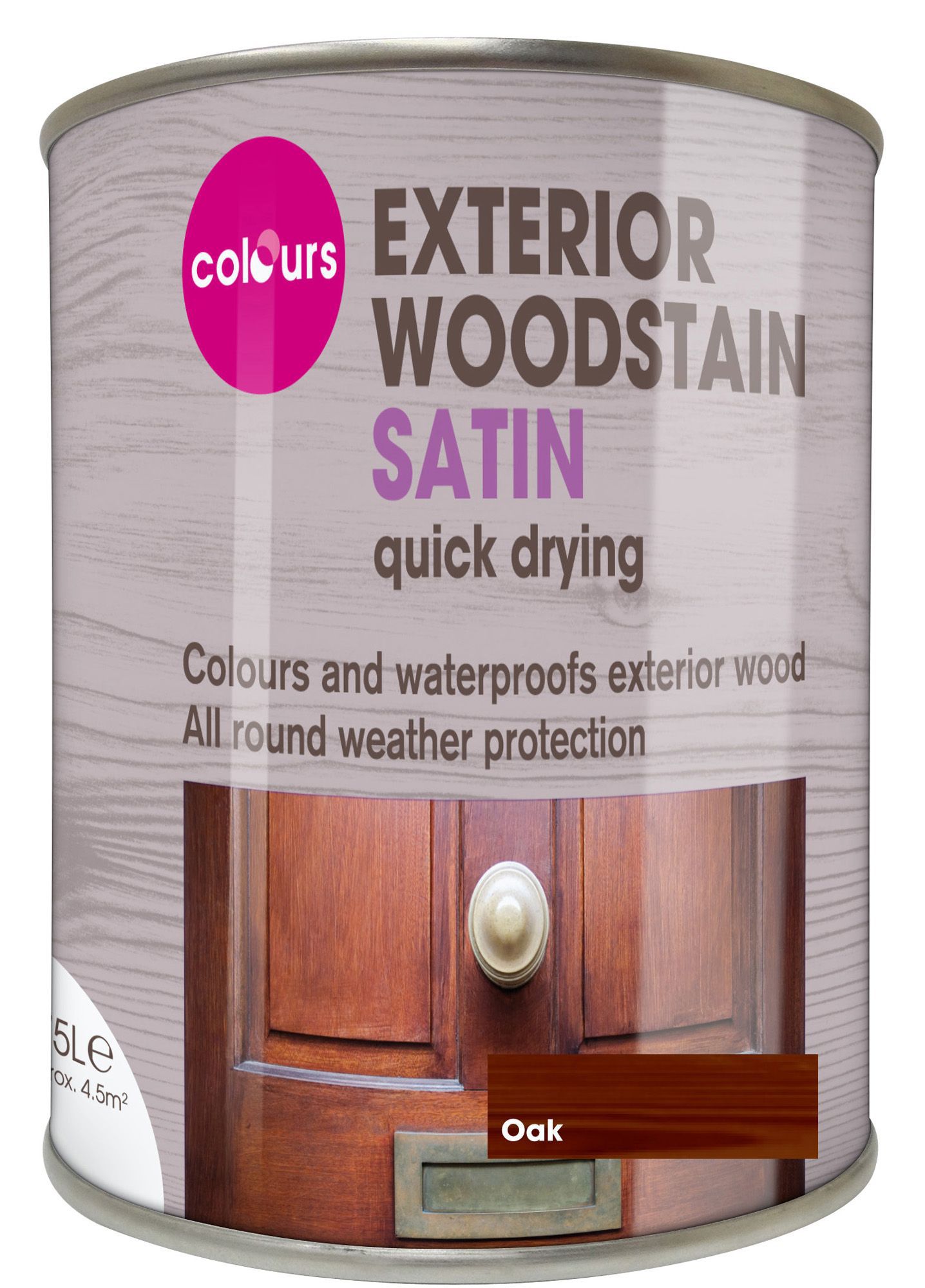 Colours Oak Satin Doors & windows Wood stain, 750ml