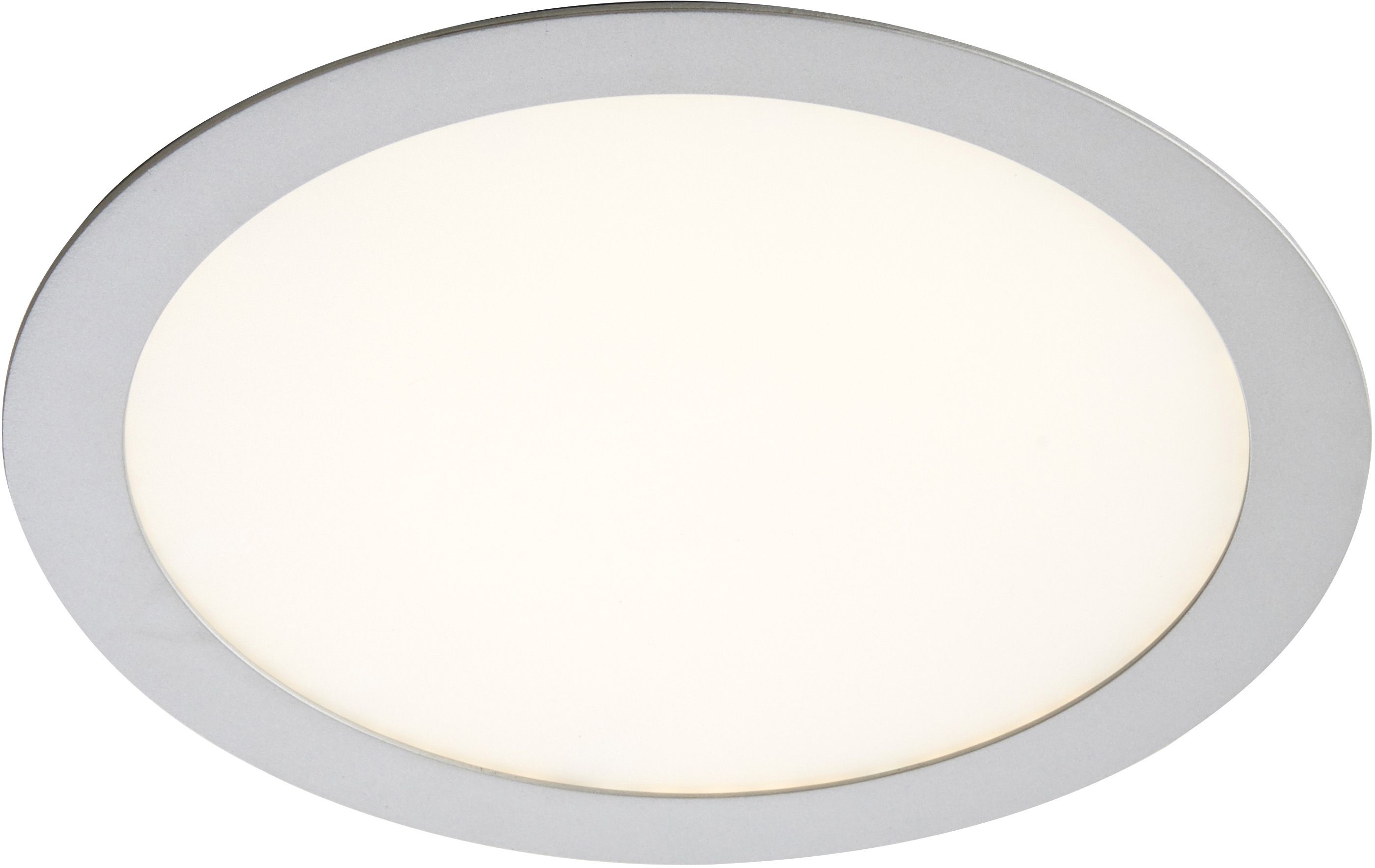 Colours Octave Silver effect Non-adjustable LED Neutral white Downlight 17.5W IP20