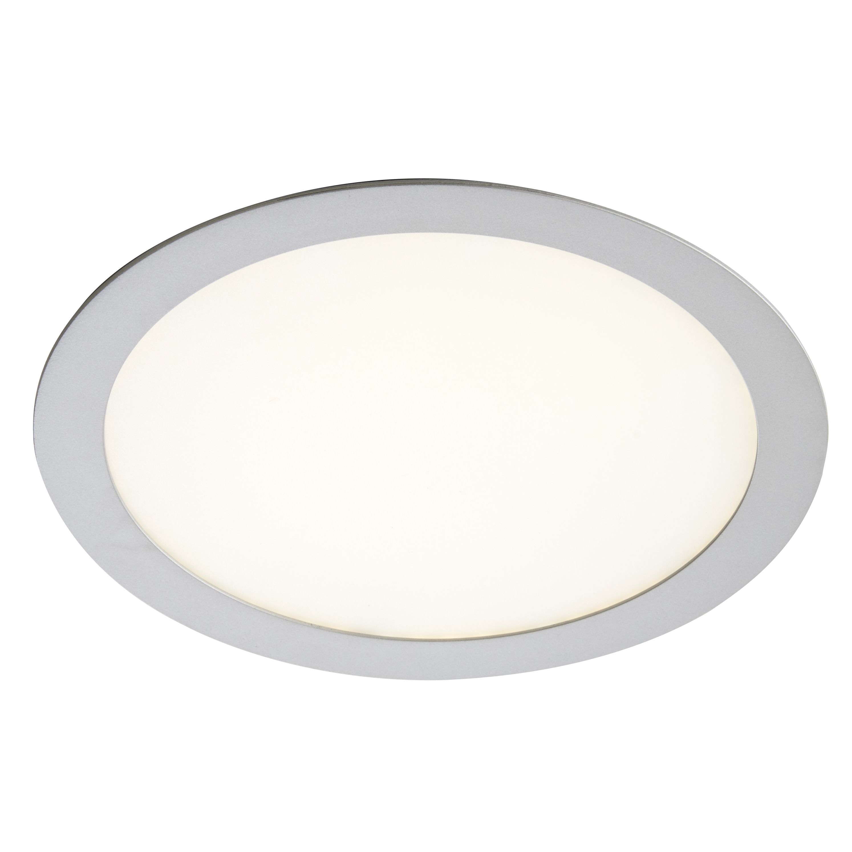 Colours Octave Silver effect Non-adjustable LED Neutral white Downlight 17.5W IP20