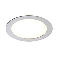 Colours Octave Silver effect Non-adjustable LED White Downlight 11.5W IP20