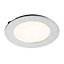 Colours Octave Silver effect Non-adjustable LED White Downlight 6W IP20