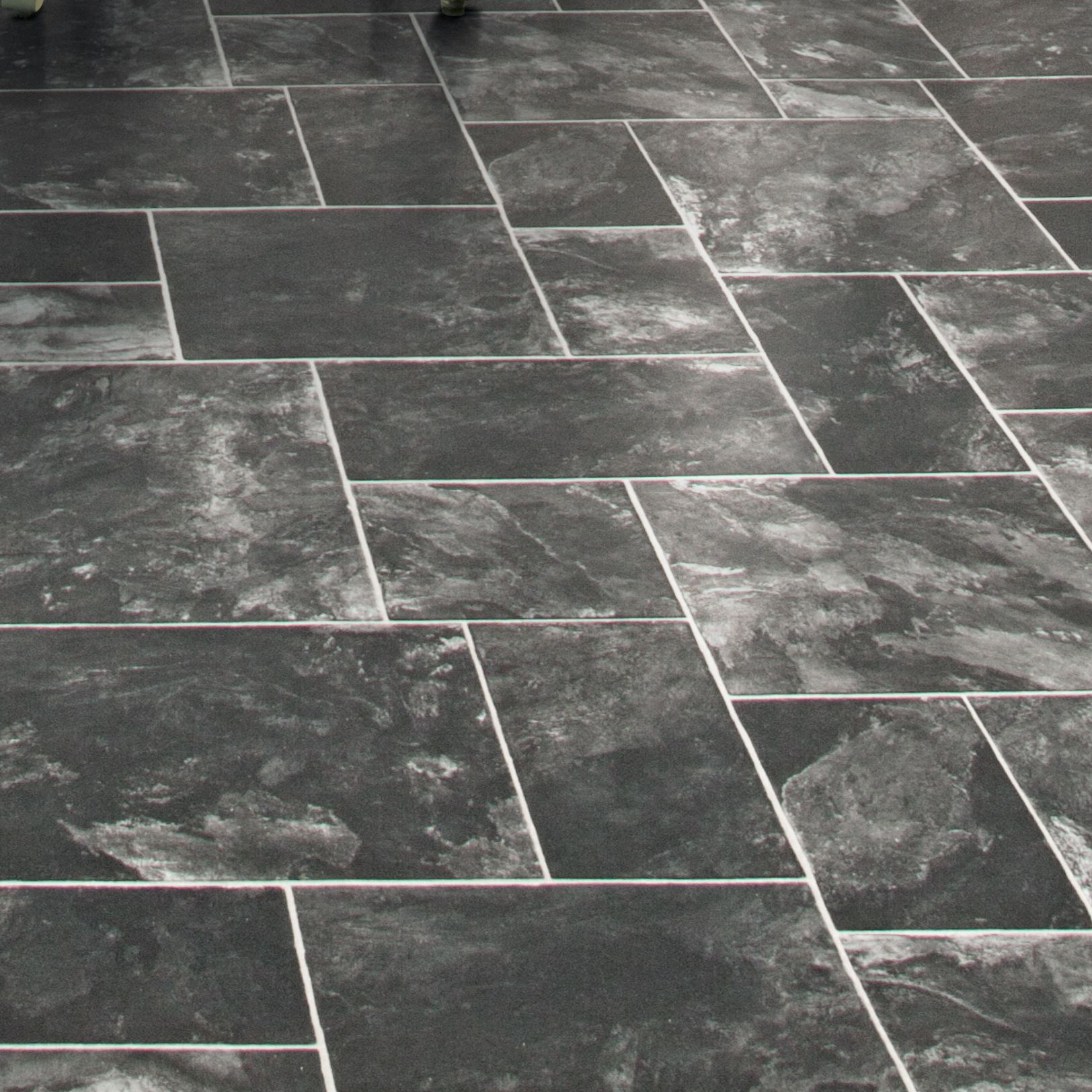 Colours Octavina Black Tile effect Vinyl flooring, 4m²