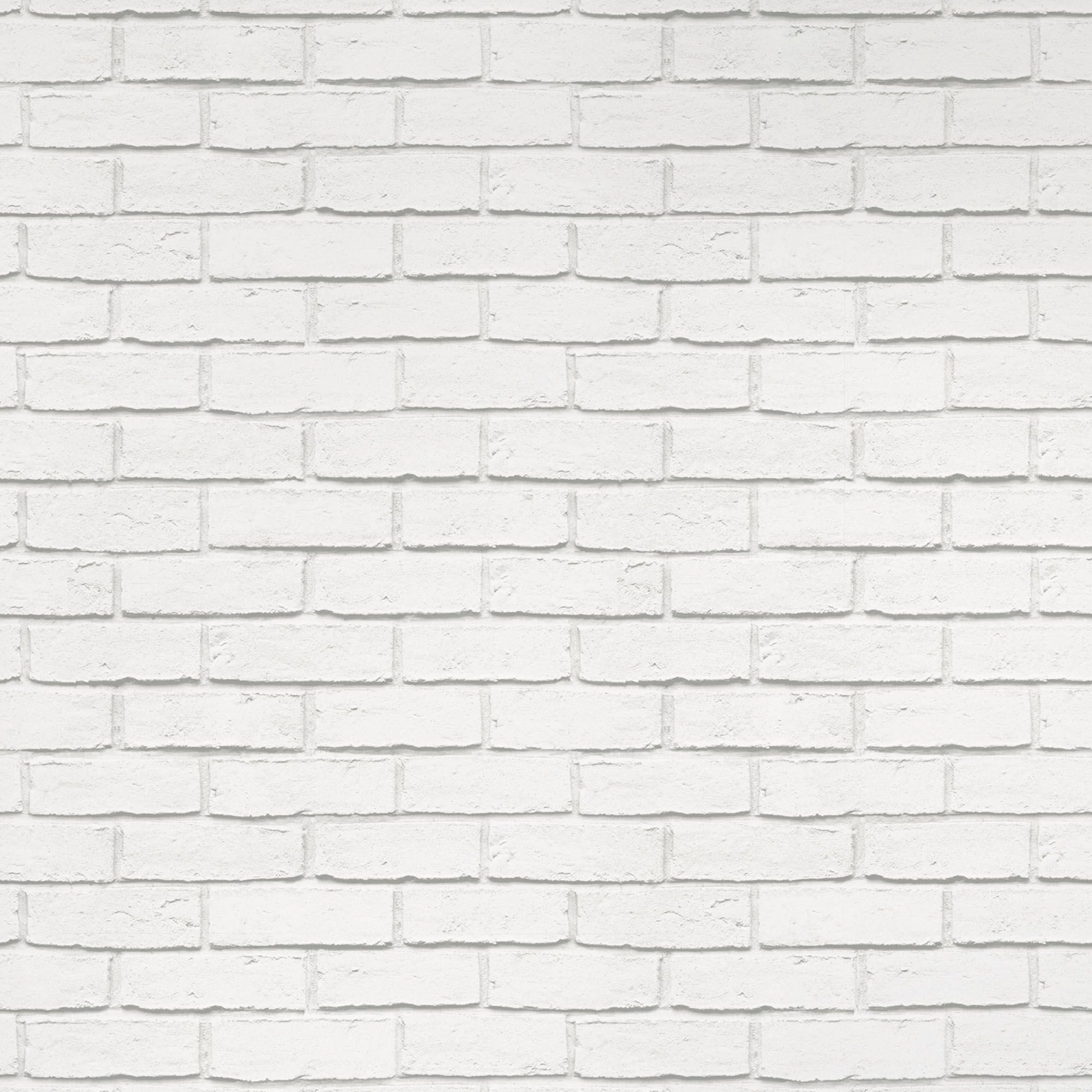 Colours Off white Brick effect Blown Wallpaper Sample