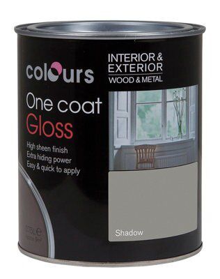 Dulux Non-drip Black Gloss Metal & wood paint, 750ml