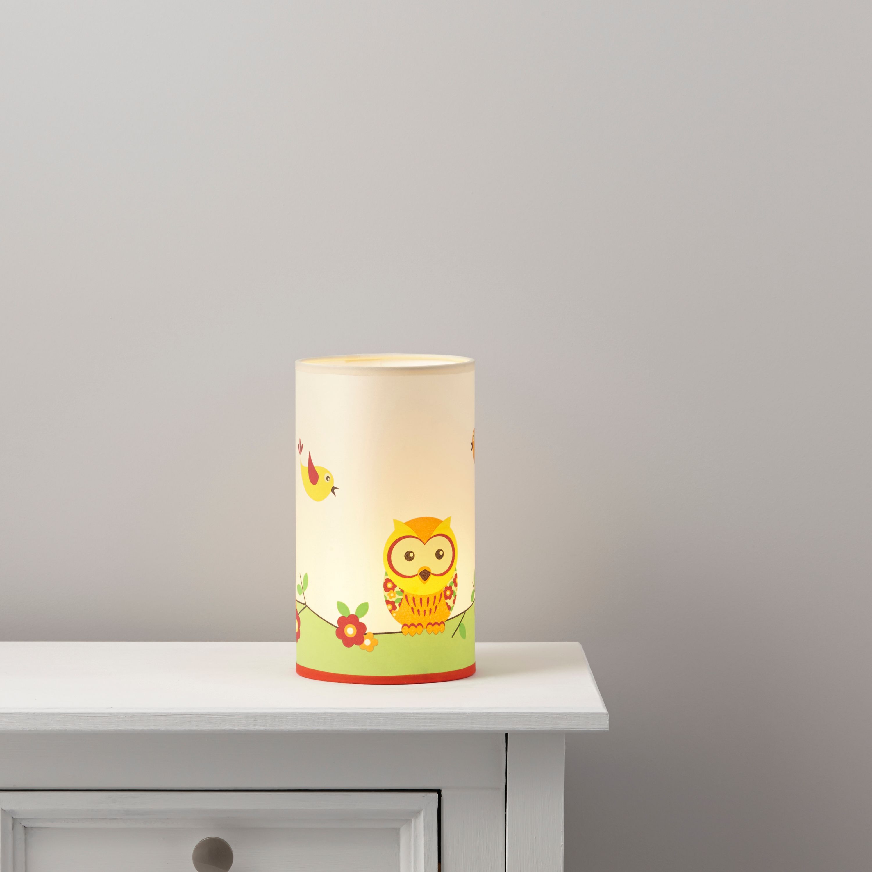 Colours Oratory Owl Matt Multicolour Table lamp