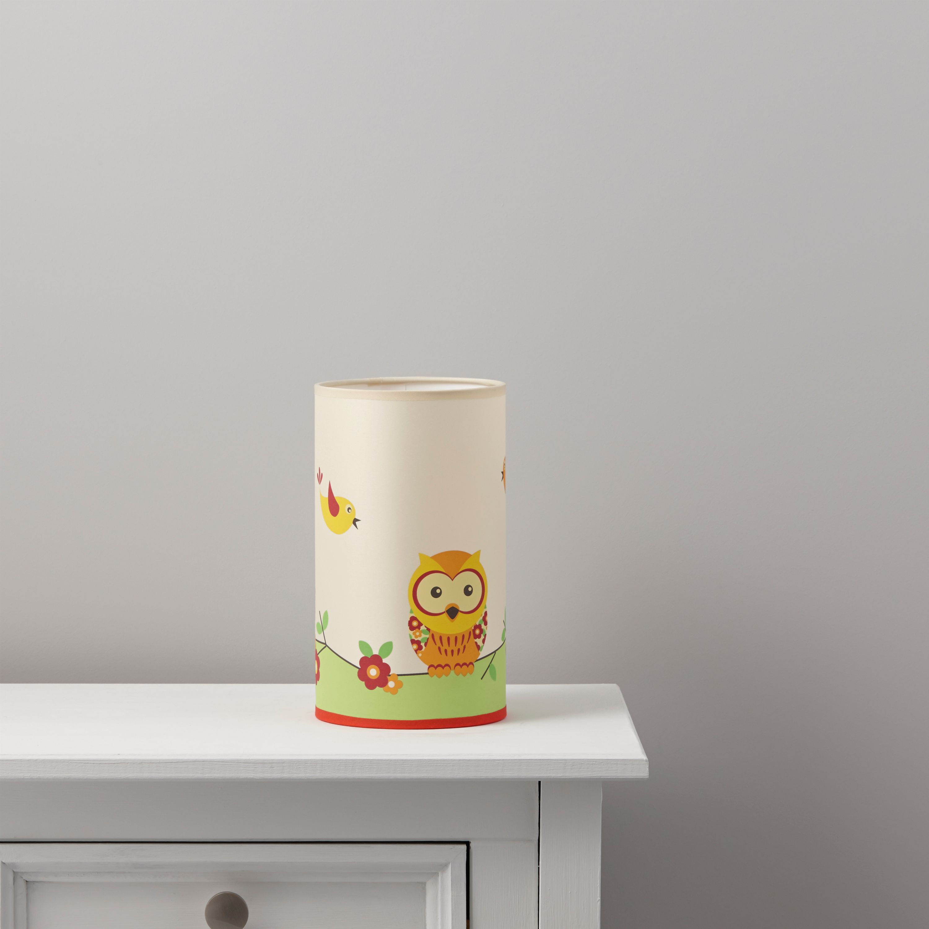 Colours Oratory Owl Matt Multicolour Table lamp