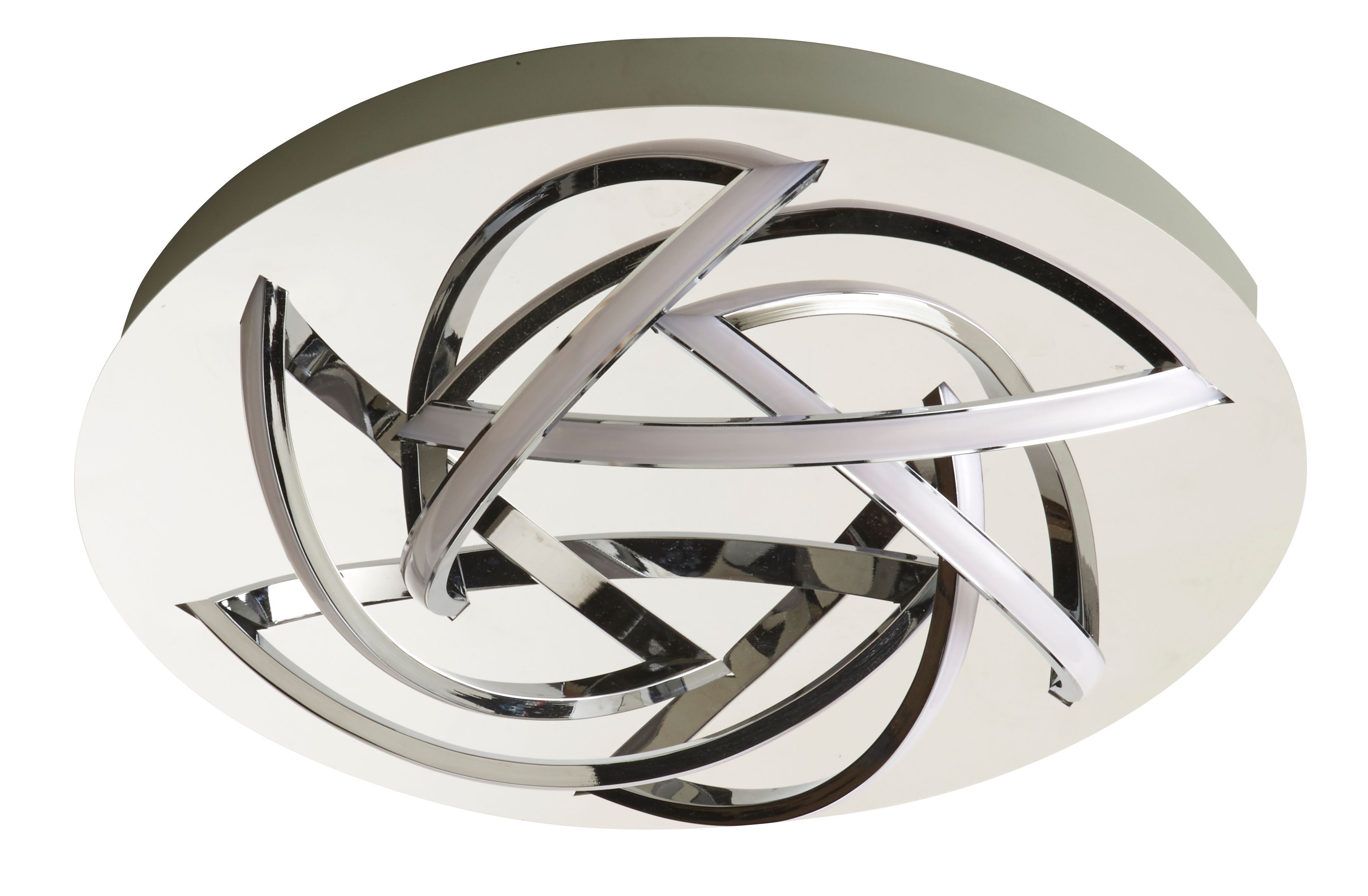 Colours Orcus Modern Brushed Metal & plastic Chrome effect 6 Lamp LED Ceiling light