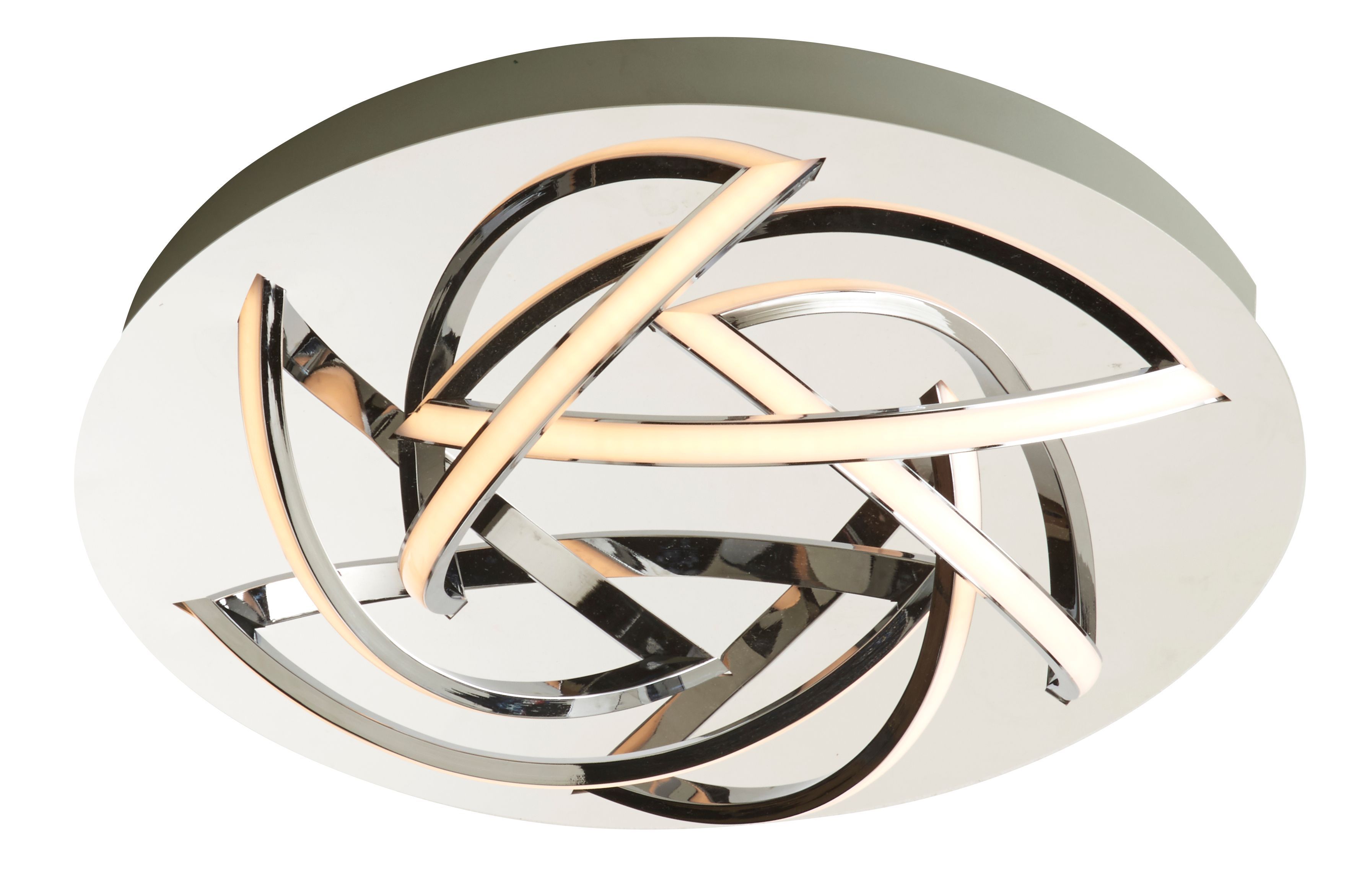 Colours Orcus Modern Brushed Metal & plastic Chrome effect 6 Lamp LED Ceiling light