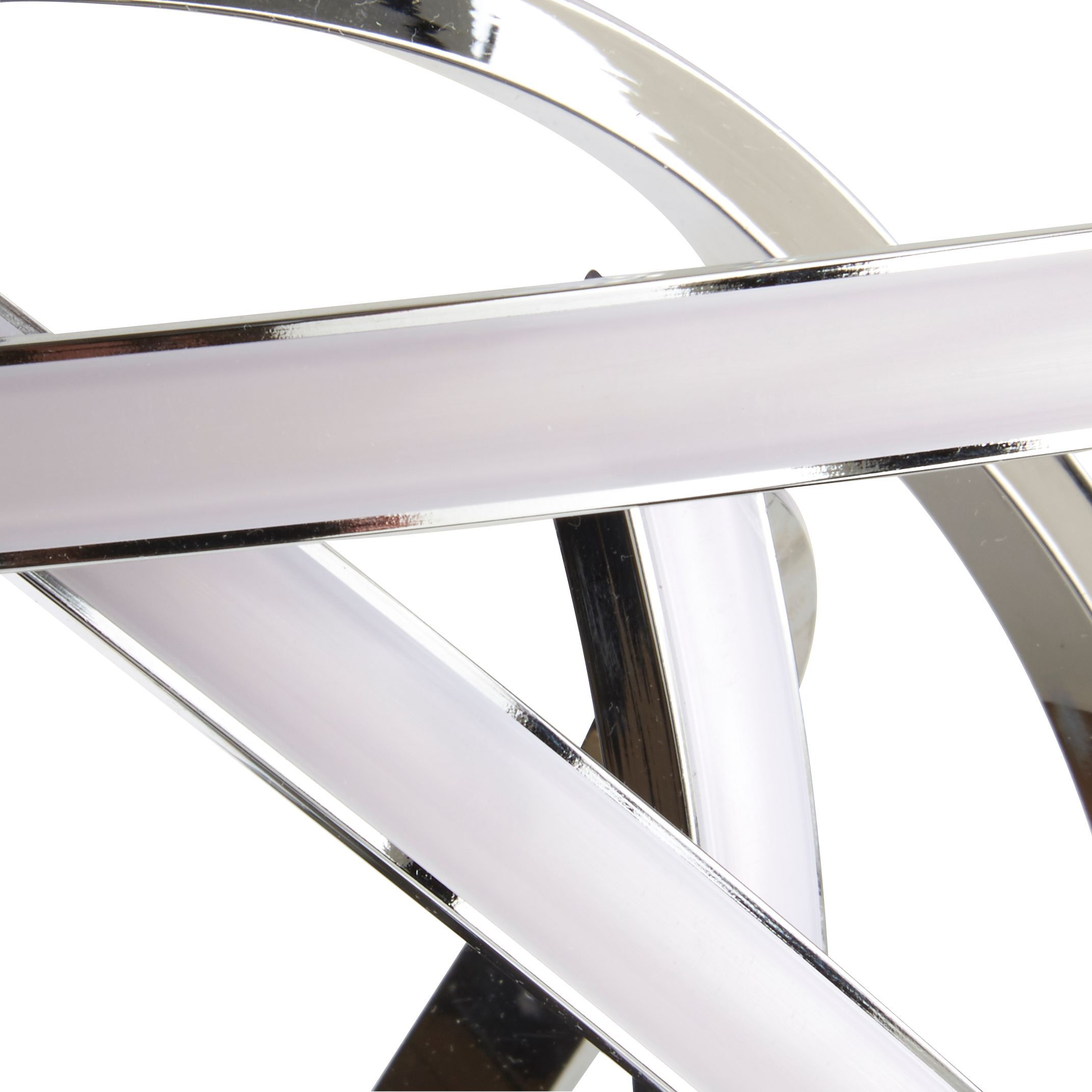 Colours Orcus Modern Brushed Metal & plastic Chrome effect 6 Lamp LED Ceiling light