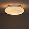 Colours Ovalis Brushed White Ceiling light