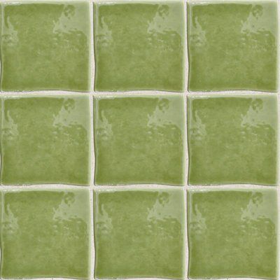 Colours Padstow Olive Gloss Stone effect Ceramic Indoor Wall Tile, Pack of 25, (L)100mm (W)100mm