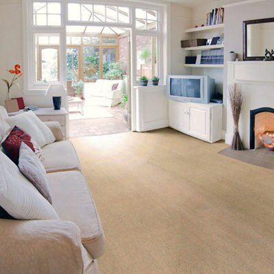 Colours Palermo Beige Carpet, (W)400mm