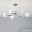 Colours Pallas Pendant Chrome effect 6 Lamp Pendant ceiling light, (Dia)500mm