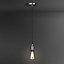 Colours Pendant Fabric & metal Grey Pewter effect Ceiling light