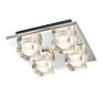 Colours Pietro Brushed Chrome effect 4 Lamp Ceiling light