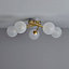Colours Pila Brushed Gold effect 5 Lamp Ceiling light